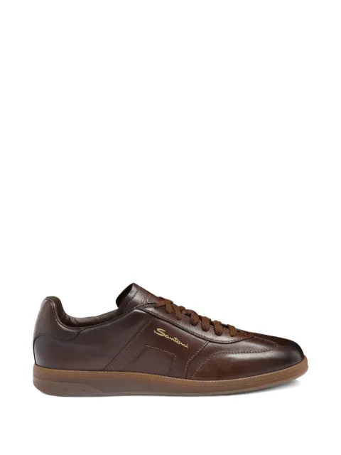 Santoni DBS Oly leather lace-up sneakers