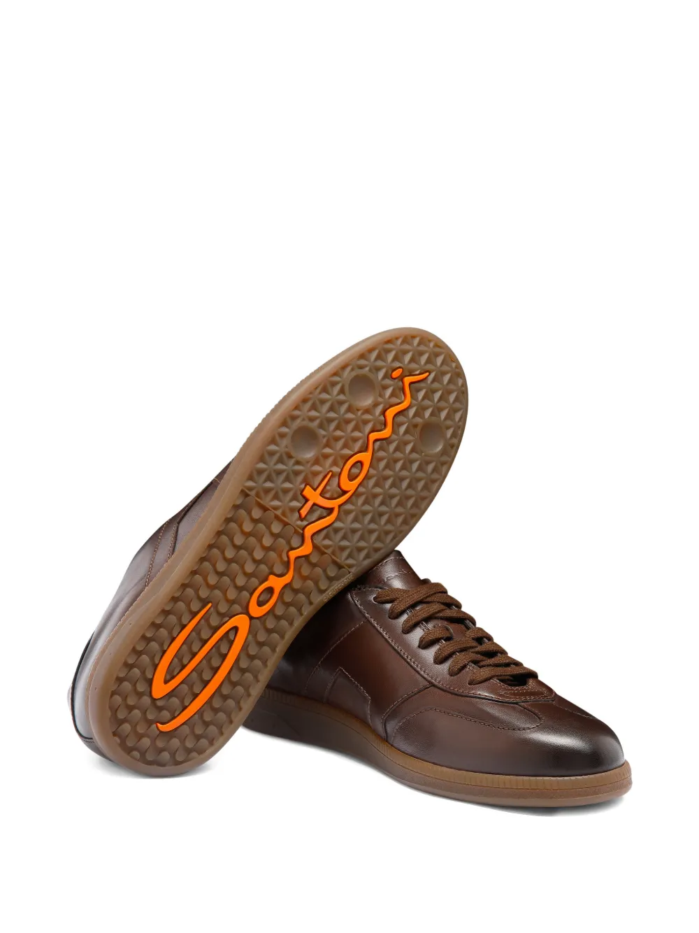 Santoni DBS Oly leren sneakers Bruin