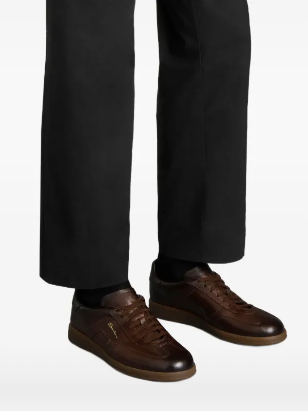 Santoni DBS Oly Leather lace-up Sneakers | Brown | FARFETCH