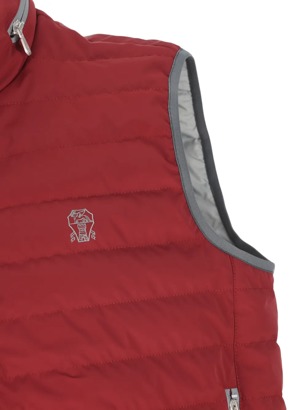 Brunello Cucinelli Gewatteerde bodywarmer Rood