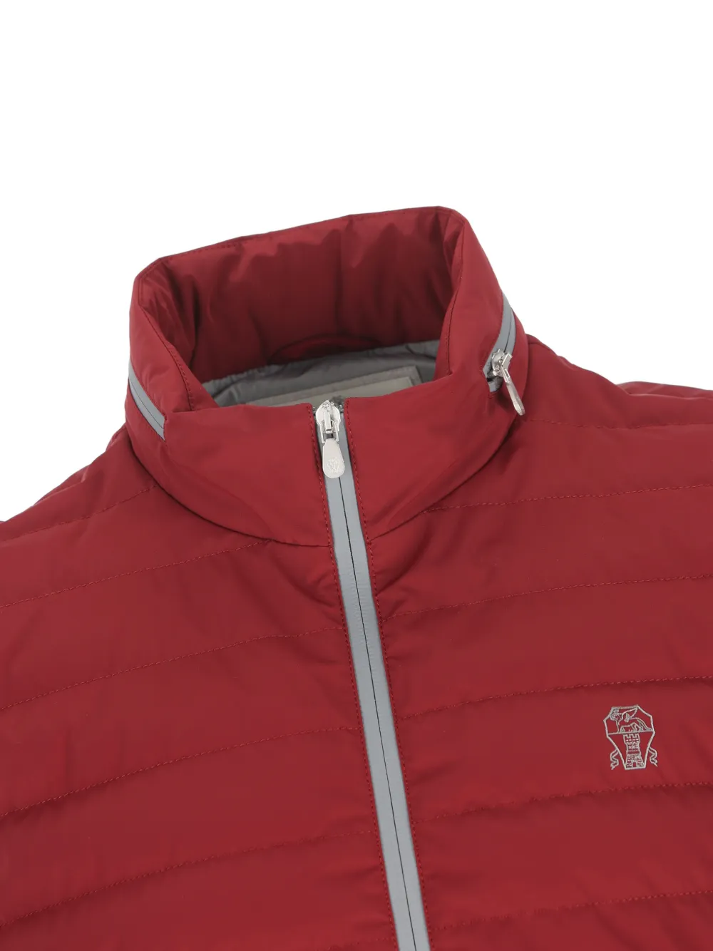 Brunello Cucinelli Gewatteerde bodywarmer Rood