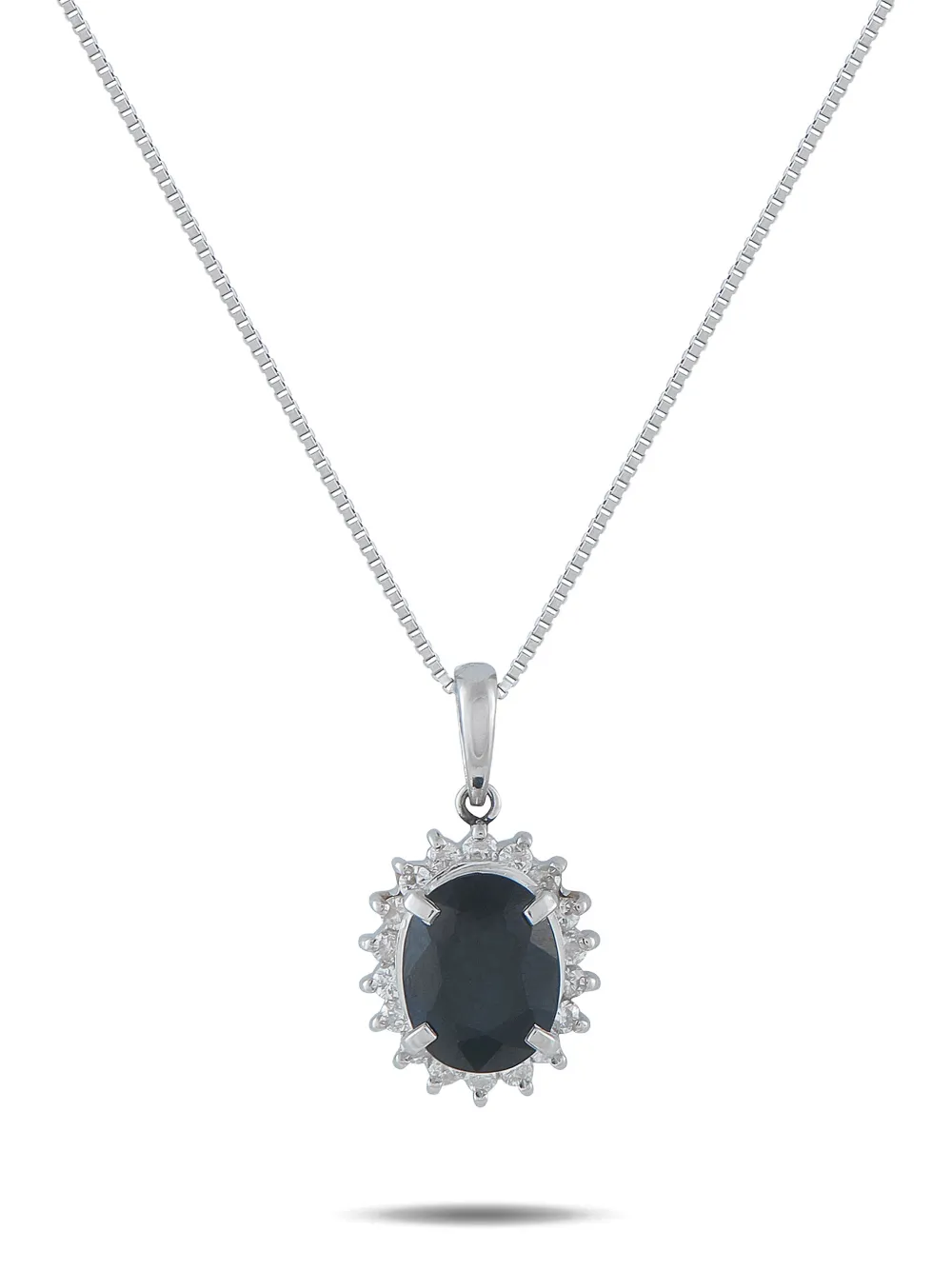 LB Exclusive diamond and sapphire necklace - Argento