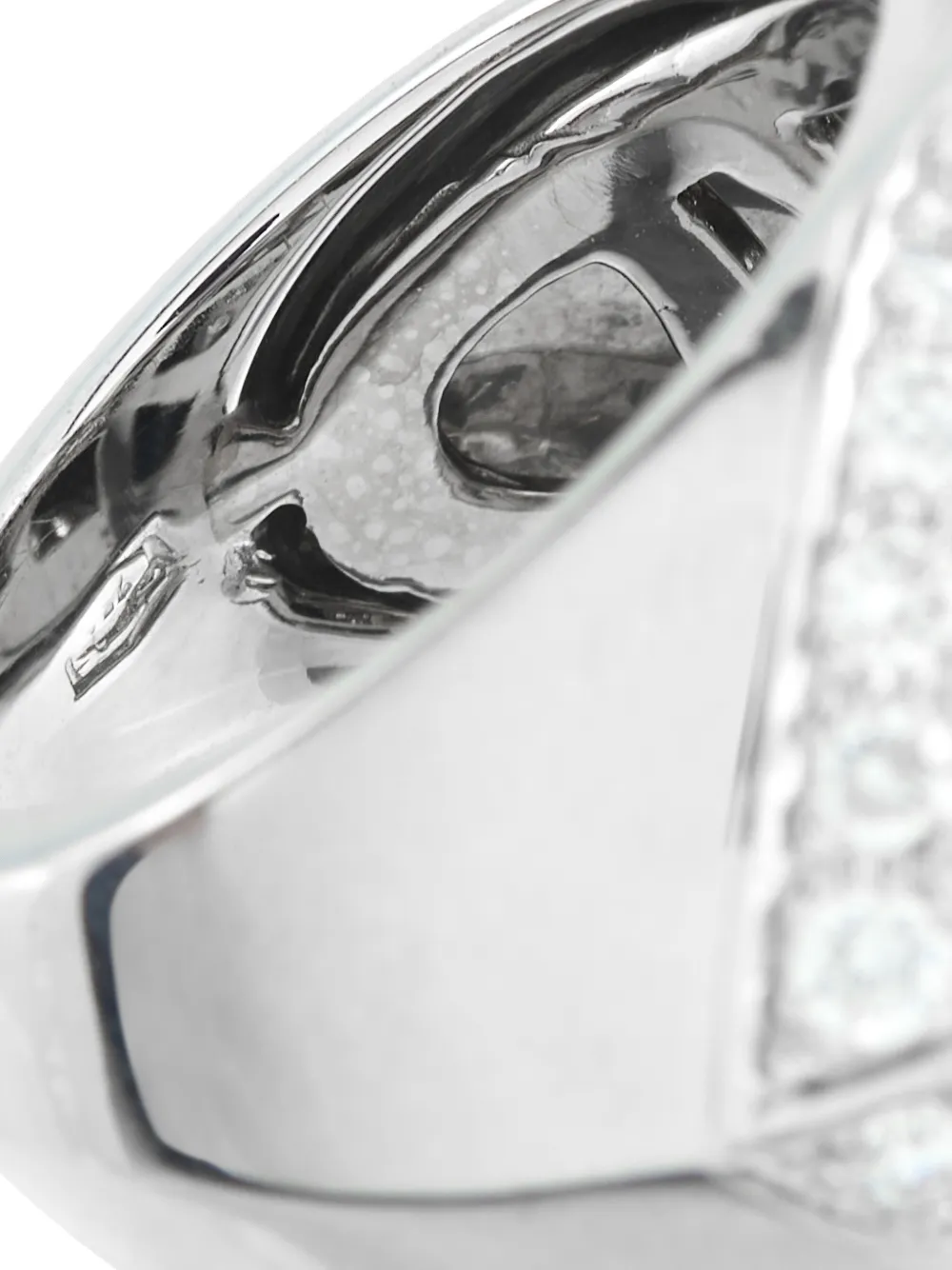 18k White Gold Diamond Black Ring
