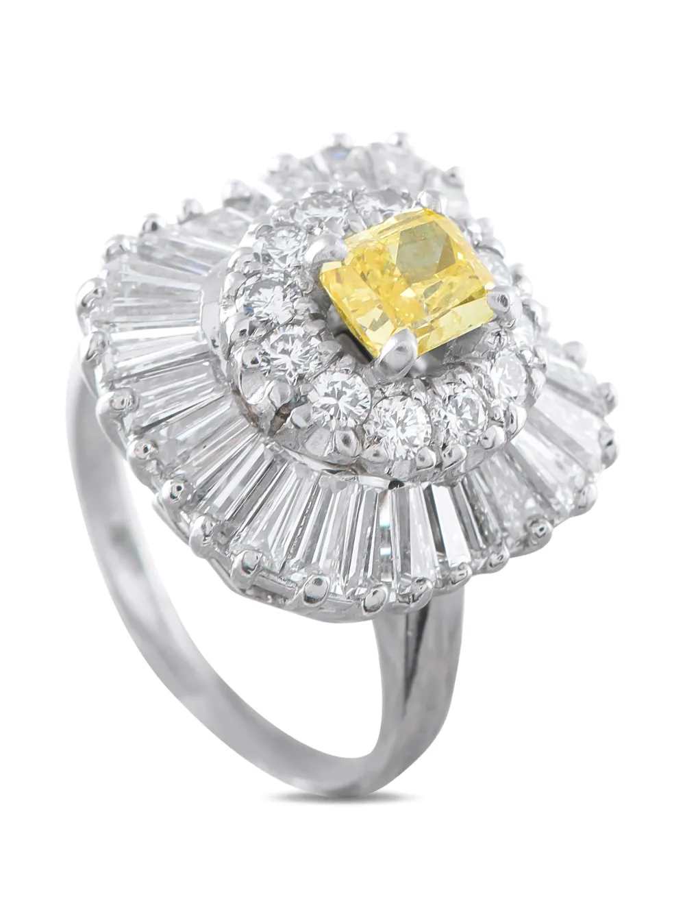 LB Exclusive Platinum yellow diamond ring - Argento