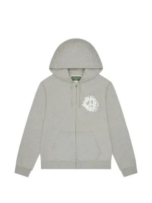 Denim Tears Big Cotton Wreath Hoodie | Grey | FARFETCH UK