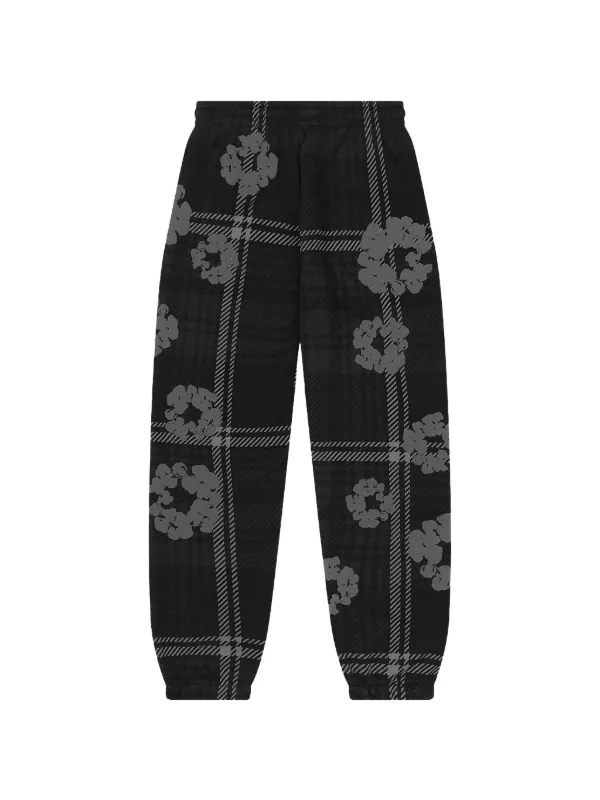 ス*キ様 Denim Tears チェック柄パンツ Lサイズ Denim Tears チェック スウェットパンツ | ブラック | FARFETCH JP
