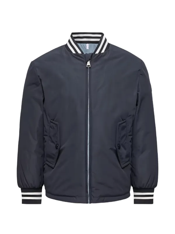 Moncler Enfant Cemal ストライプ ボンバージャケット | ブルー 