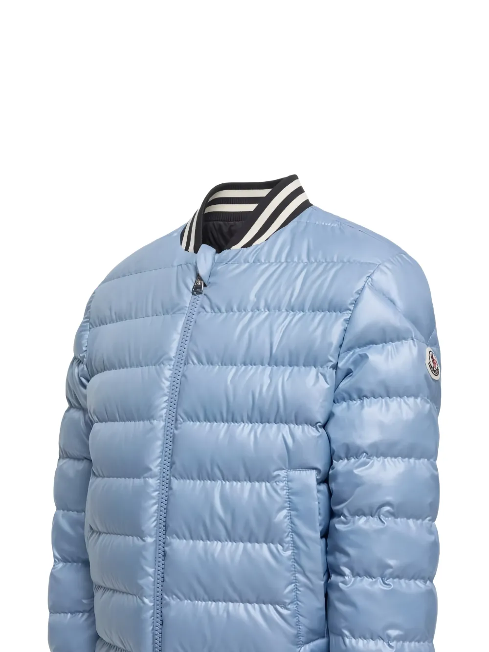  Moncler Enfant Cemal Striped Bomber Jacket - Blue 