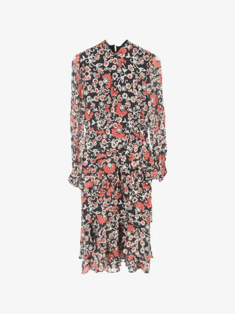 Saloni robe mi-longue Isa à imprimé graphique