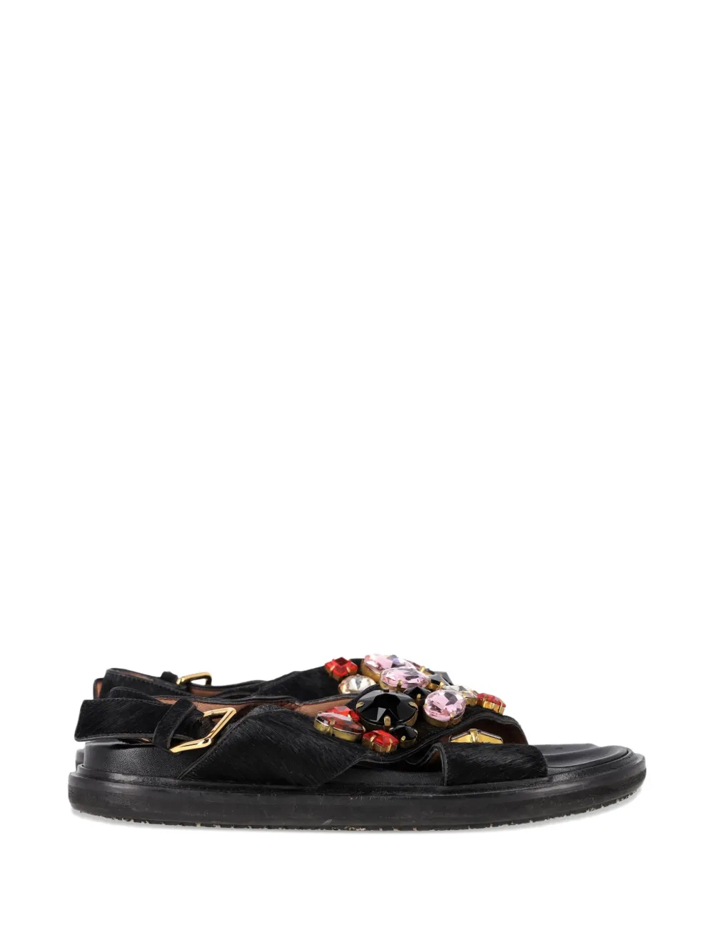 Marni Pre-Owned 2023 Fussbett embellished sandals - Schwarz