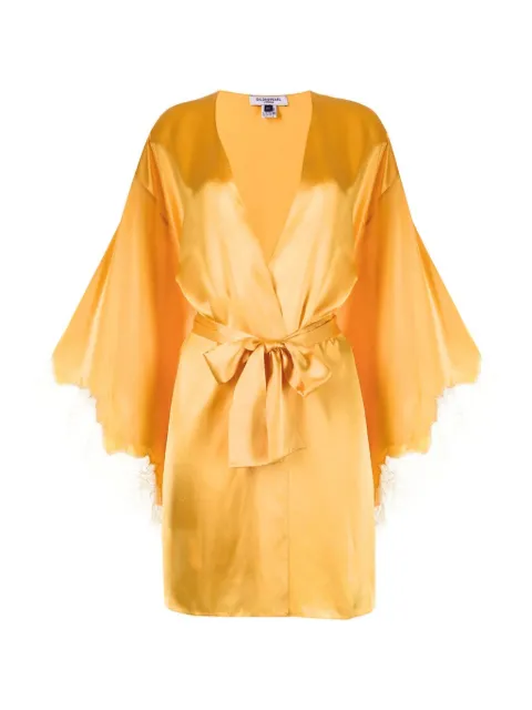 Gilda & Pearl lace trim silk robe