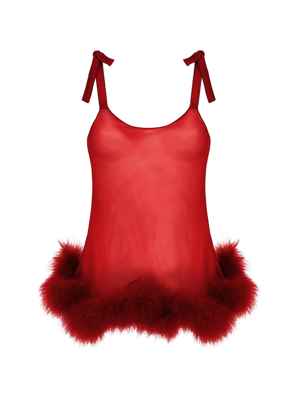 Gilda & Pearl bow trim babydoll - Rot