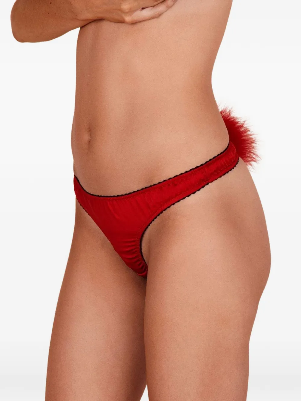  Gilda & Pearl Feathered Silk Thong 