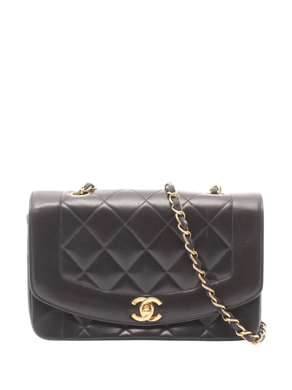 CHANEL Pre-Owned 1994-1996 Small Lambskin Diana Flap crossbody bag - Nero