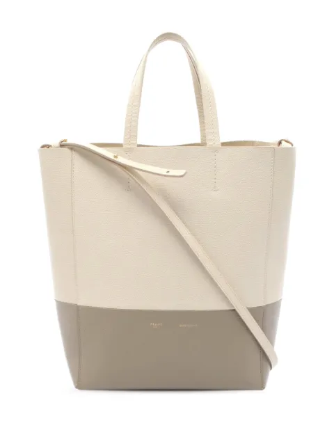 Celine Pre-Owned 2000-2020 Small Bicolor Grained Calfskin Vertical Cabas Tote satchel