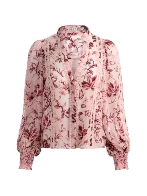 alice + olivia Blusa a fiori Arlette