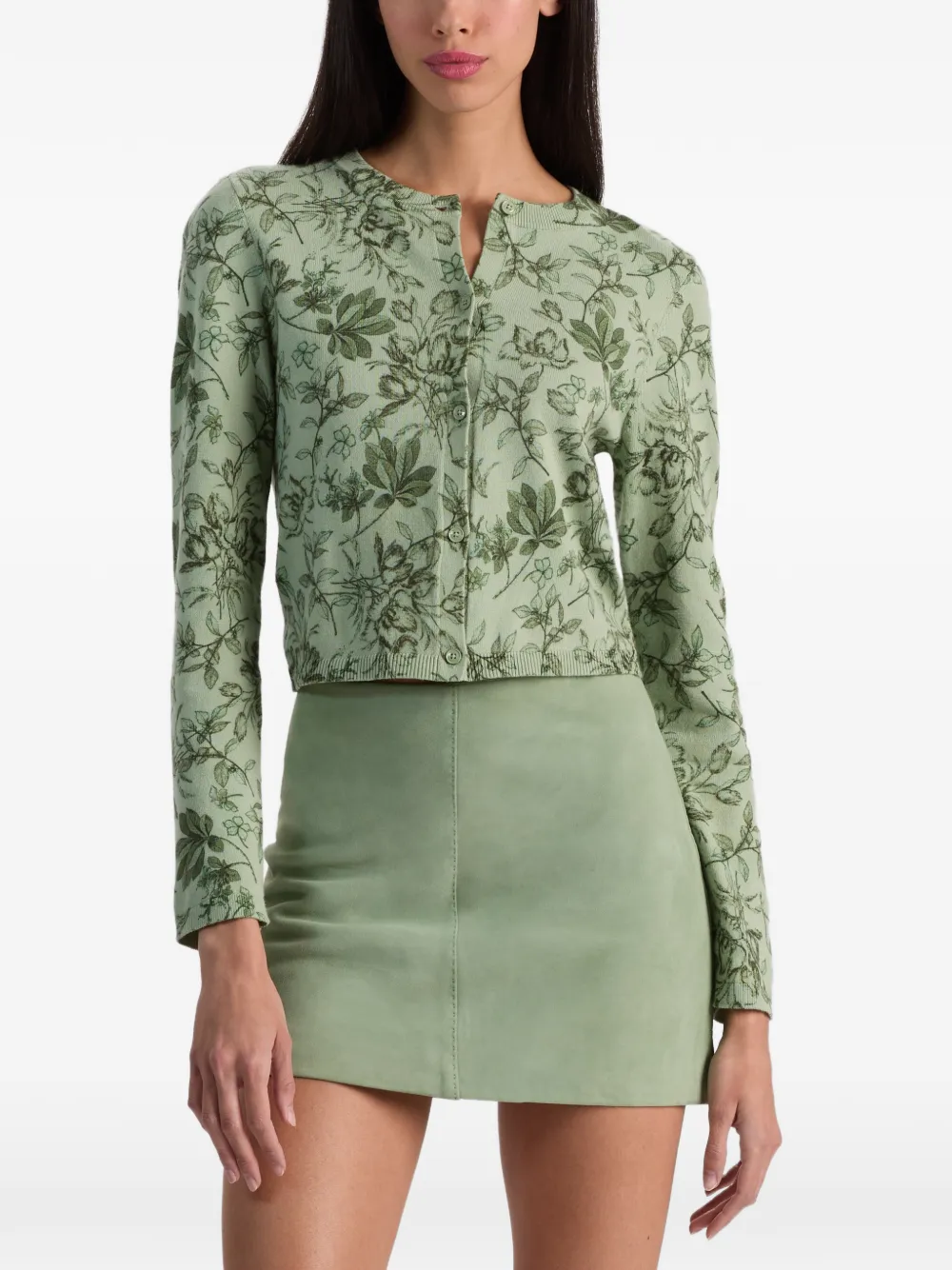 alice + olivia Carson vest met bloemenprint Groen