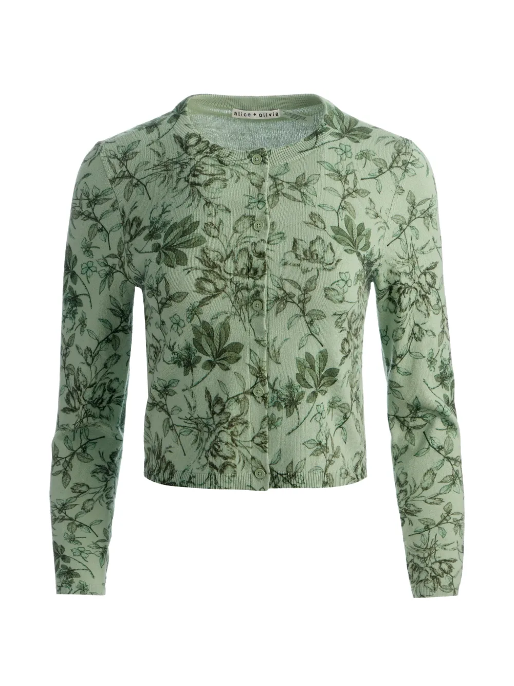 alice + olivia Carson floral-print cardigan - Verde
