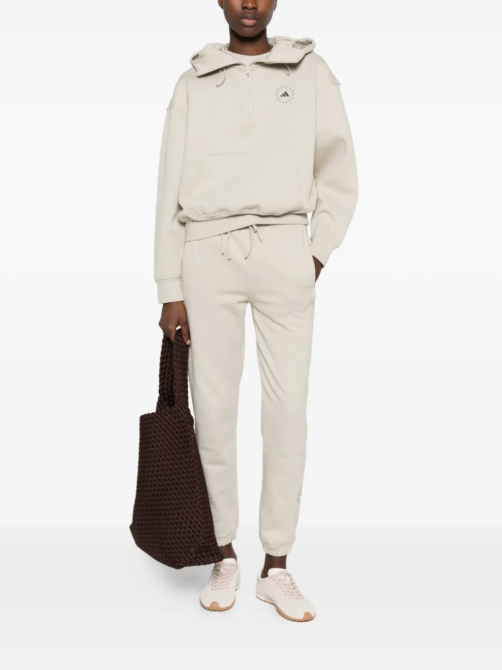 adidas by Stella McCartney Pouch hoodie met capuchon Beige