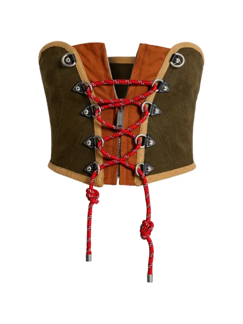 DSQUARED2 zip lace-up top