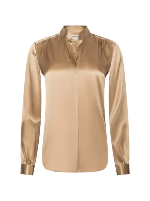 L'Agence Bianca band-collar blouse