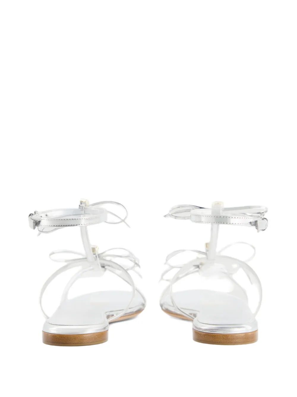 Giambattista Valli bow-embellished sandals Zilver