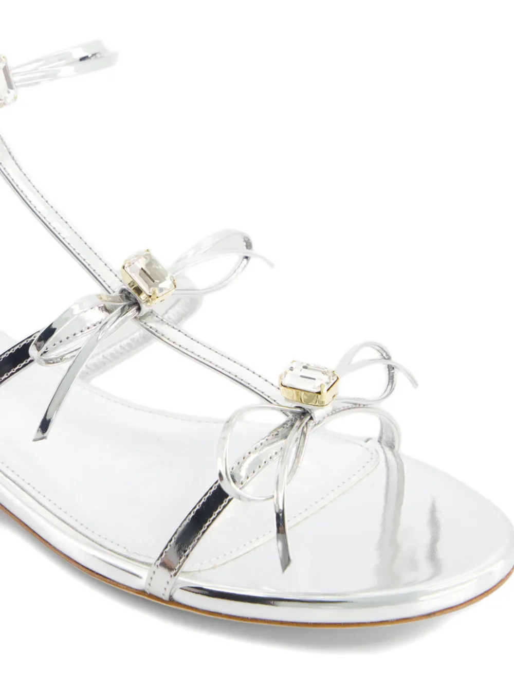 Giambattista Valli bow-embellished sandals Zilver