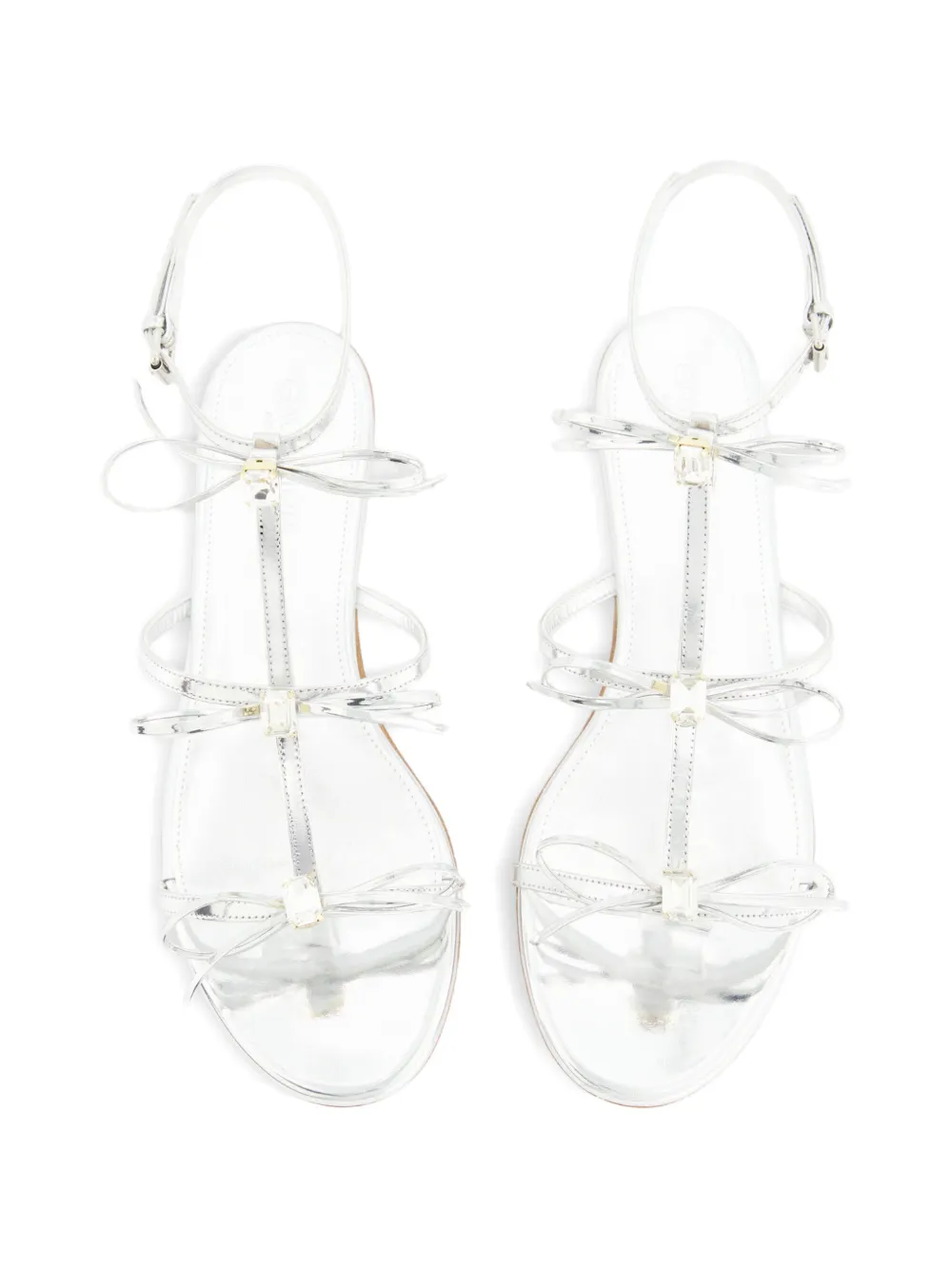 Giambattista Valli bow-embellished sandals Zilver