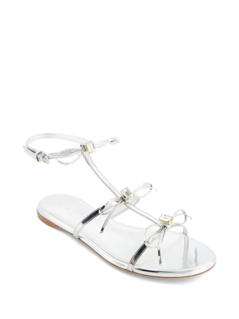 Giambattista Valli bow-embellished sandals Zilver