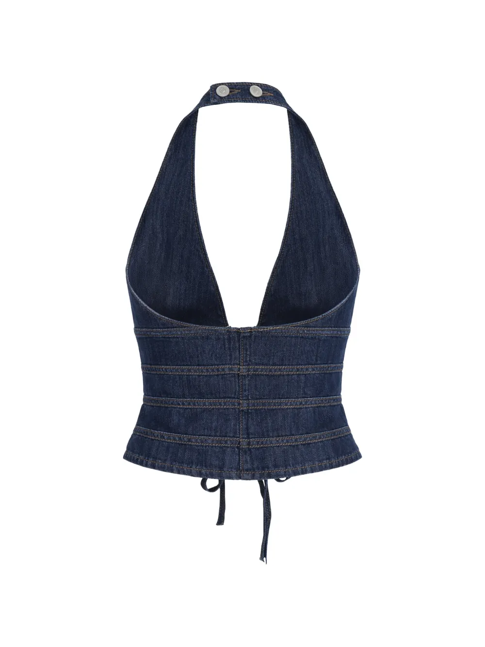 Reformation Top met halternek Blauw