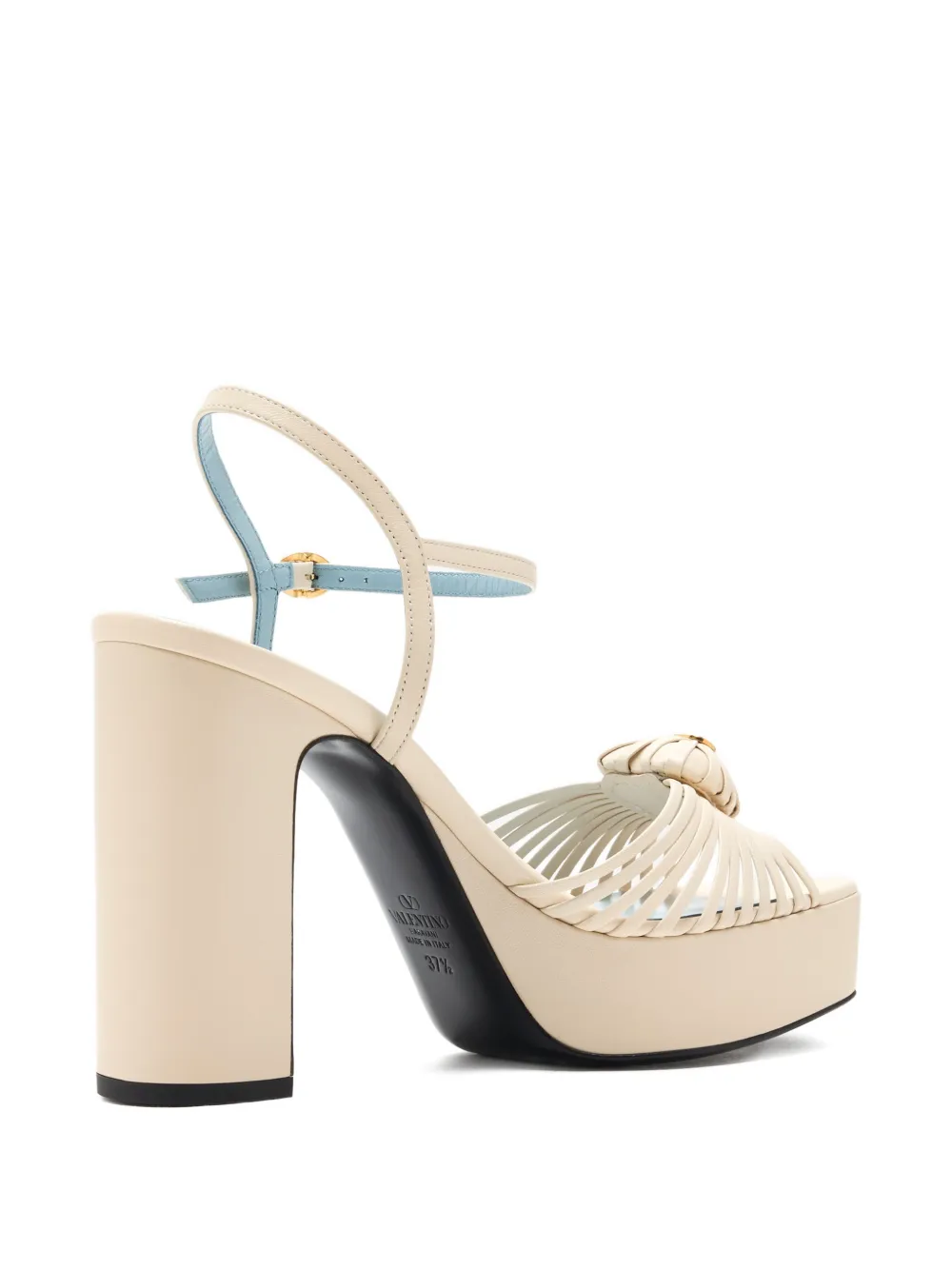 Valentino Garavani platform flower detail sandals Beige