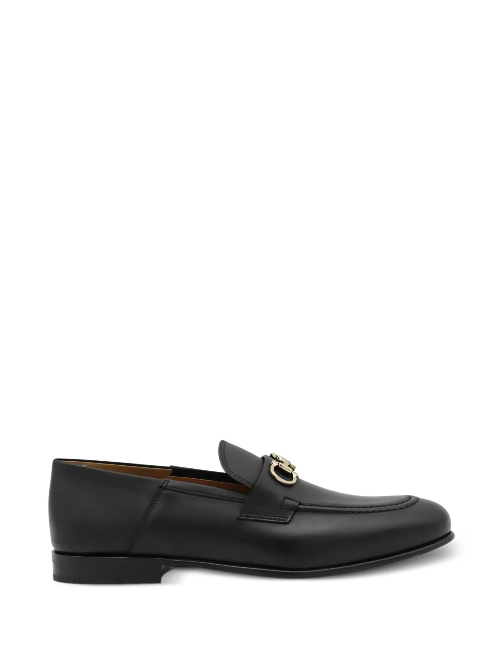 Ferragamo Gancini leather loafers - Nero