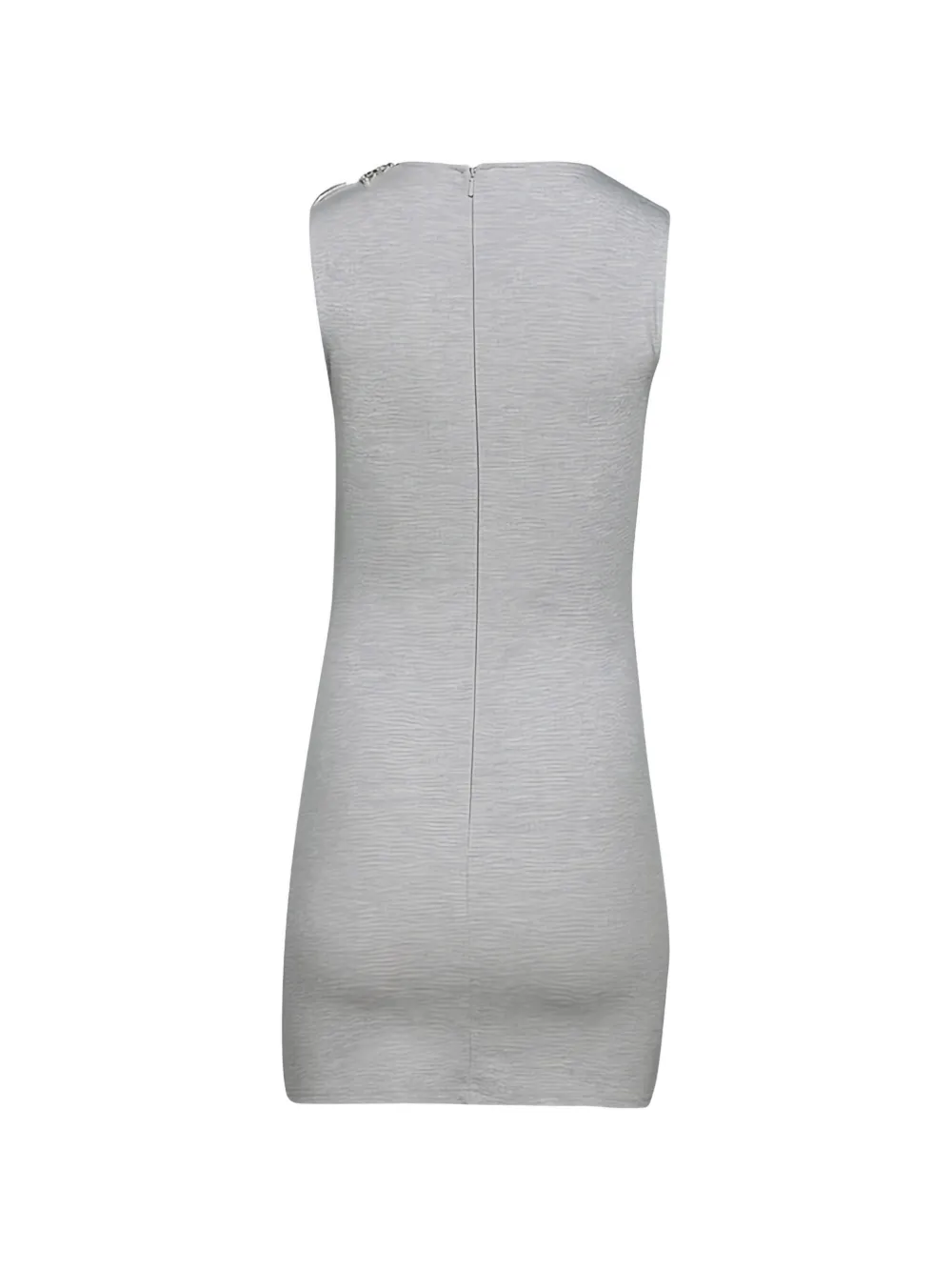 David Koma Mini-jurk met kristallen broche en ruches Grijs