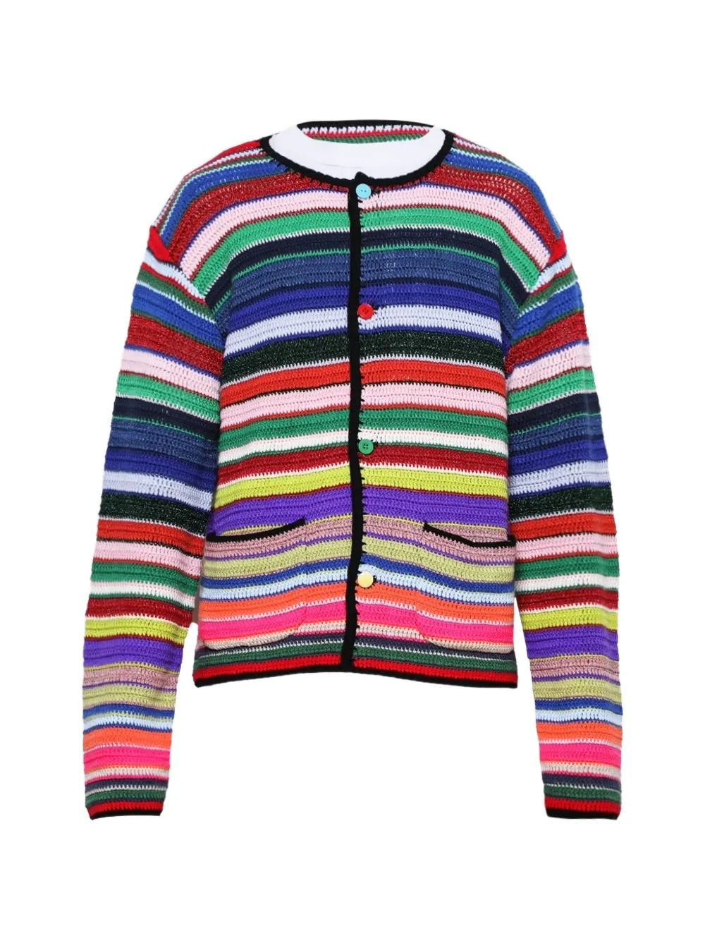 SAINT MXXXXXX striped-pattern cardigan - Blu