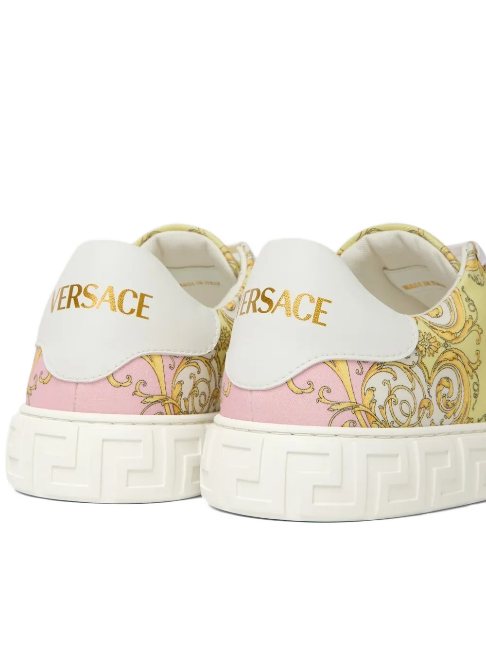 Versace pattern platform sneakers Geel