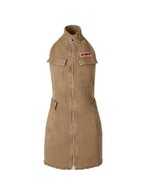 Off-White vestido con dobladillo deshilachado