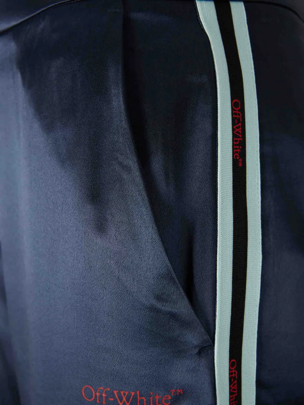 Off-White Broek met zijstreep Blauw