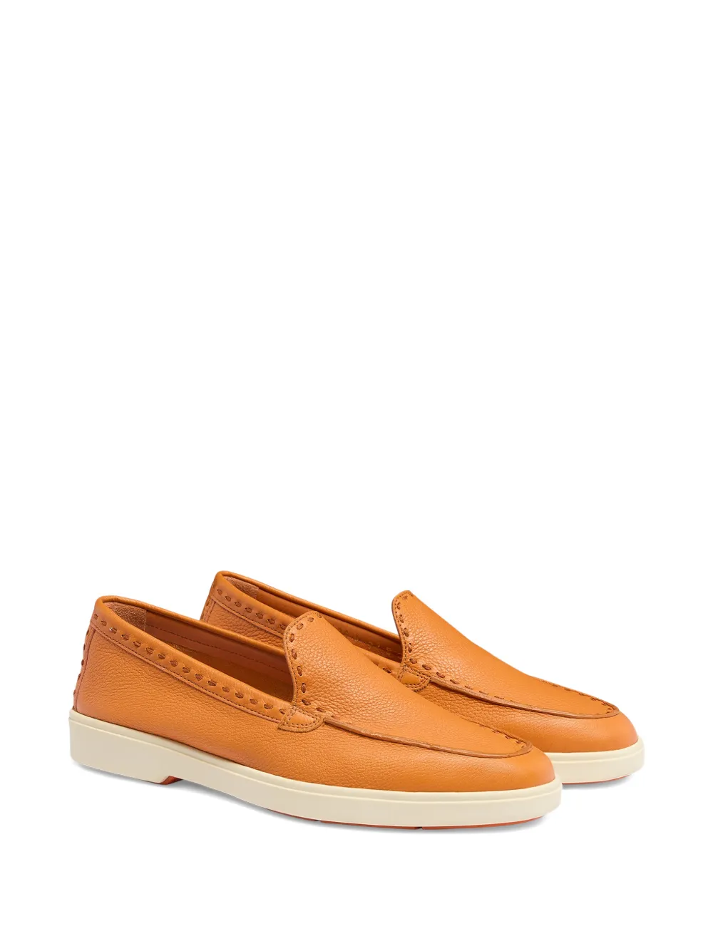 Santoni Loafers met ronde neus Oranje