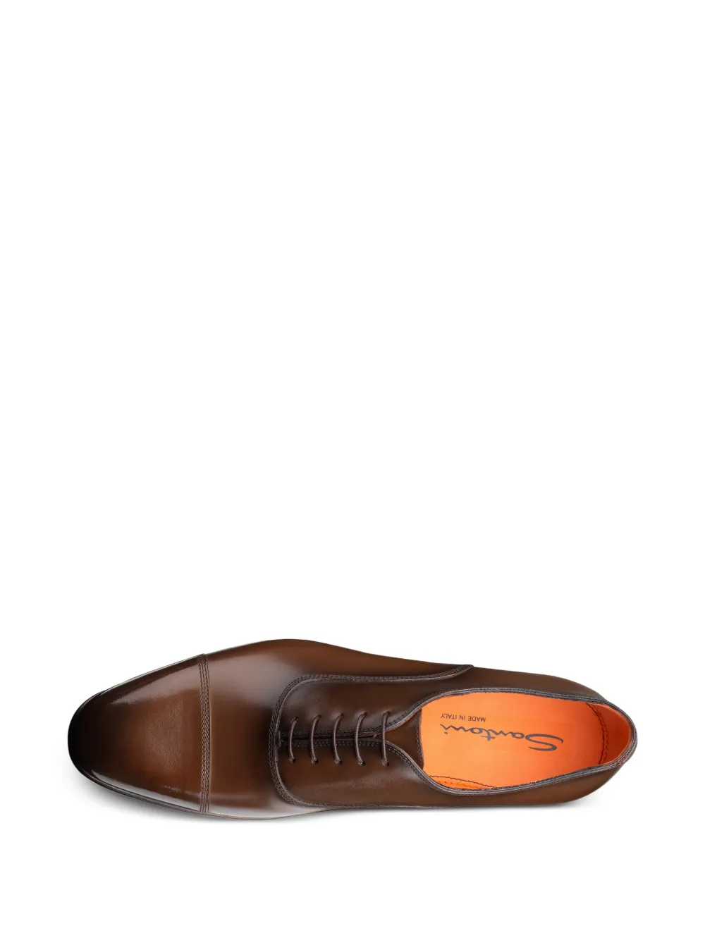 Santoni Leren Oxford schoenen Bruin