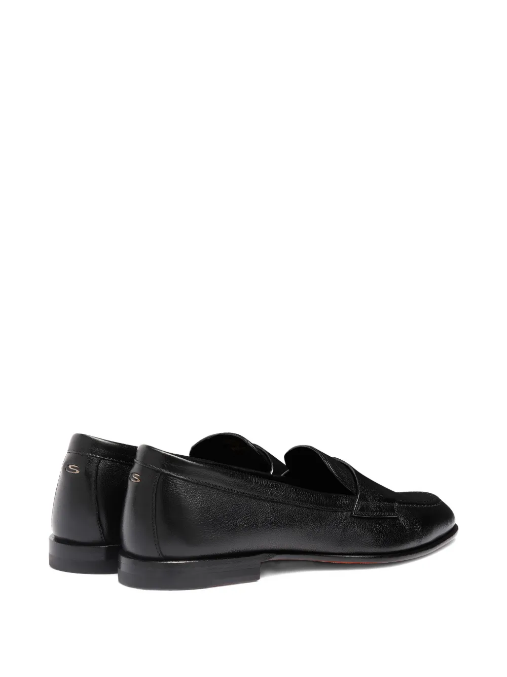 Santoni Leren loafers Zwart