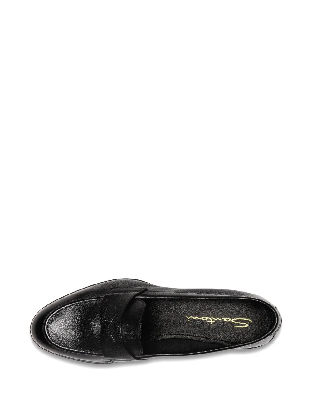 Santoni Leren loafers Zwart
