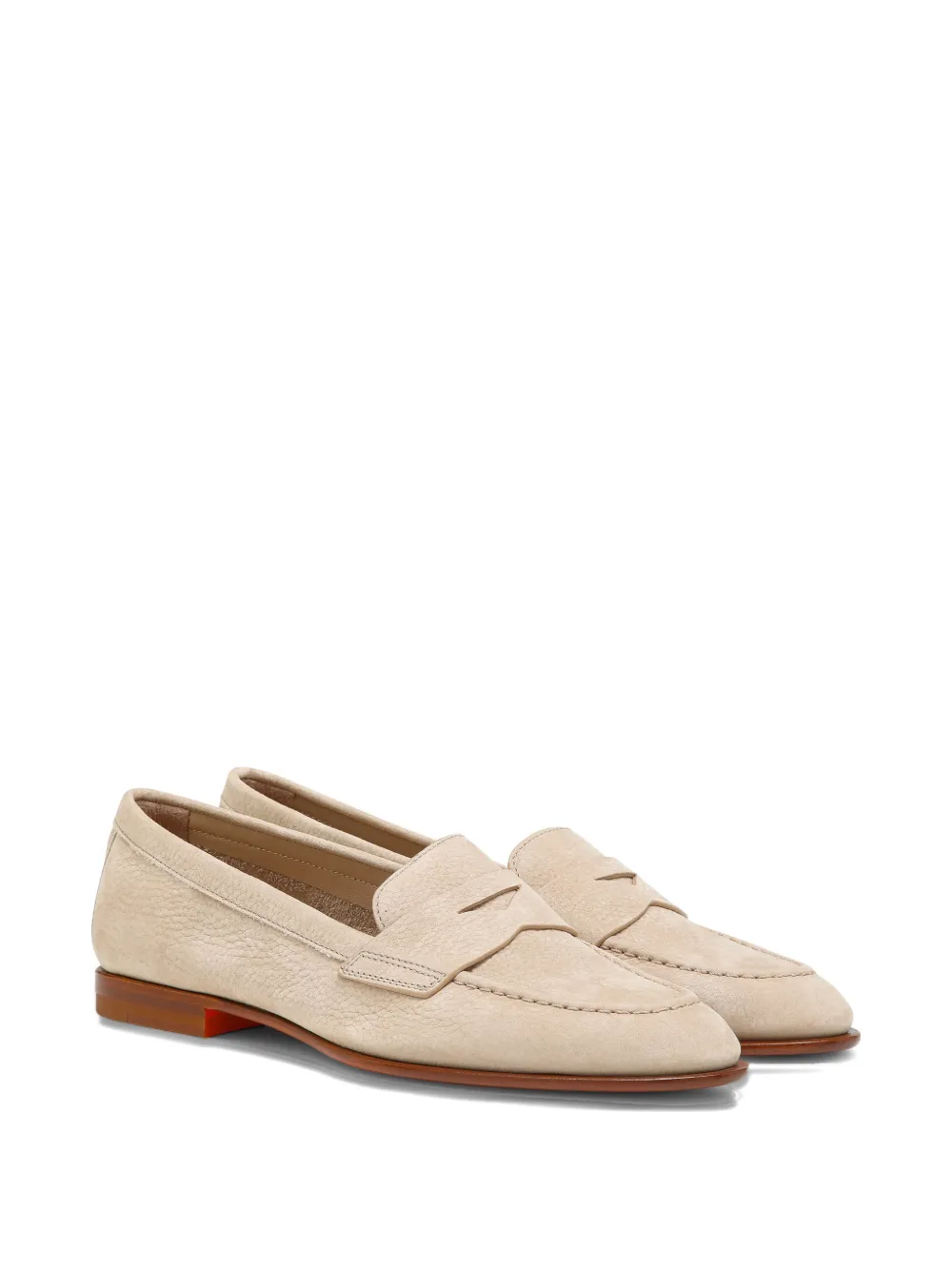 Santoni Loafers met ronde neus Beige