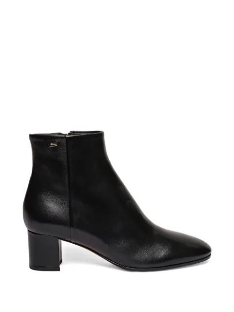 Santoni round-toe zip-fastening boots
