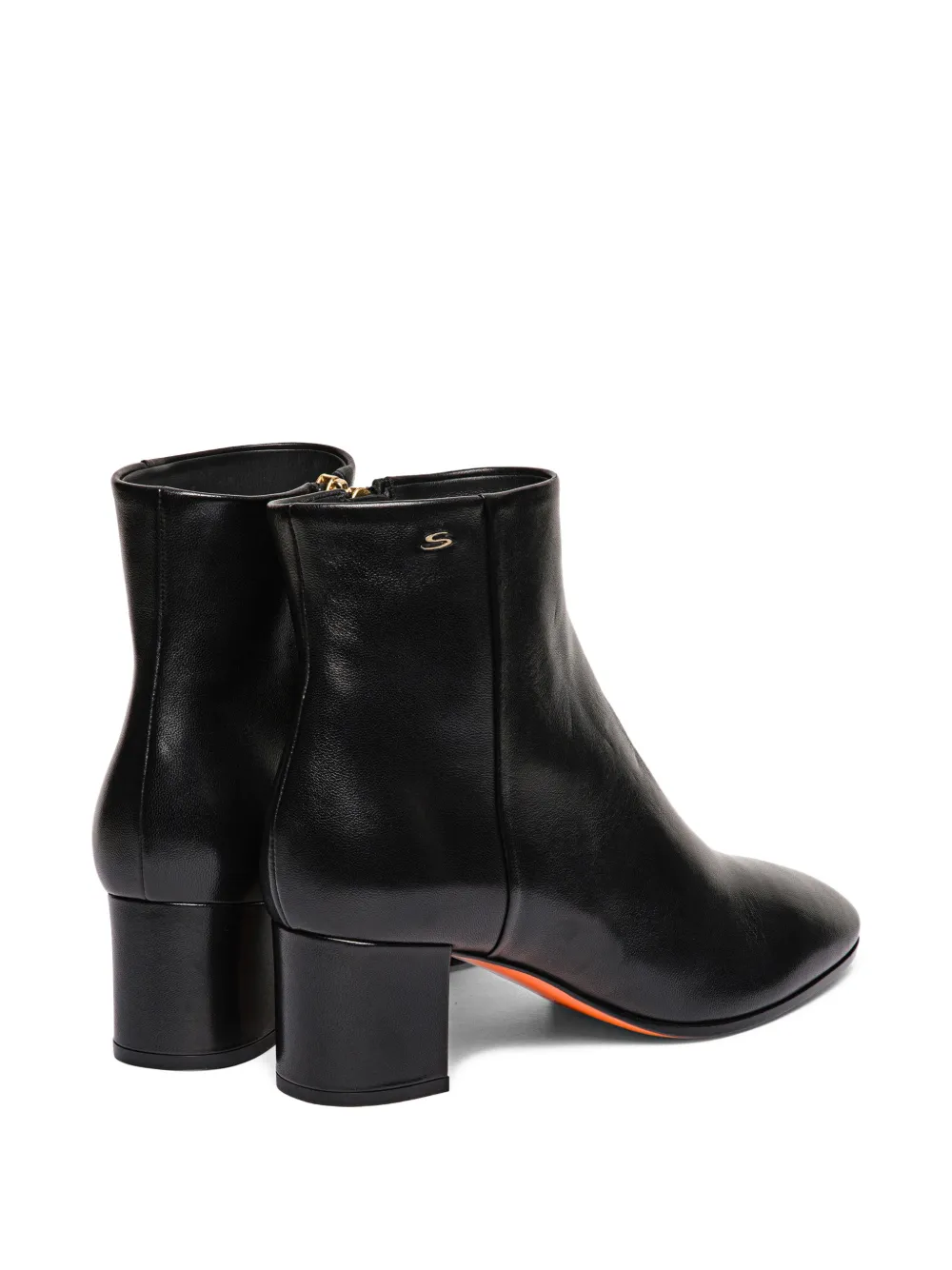 Santoni Laarzen met ronde neus en ritssluiting Zwart