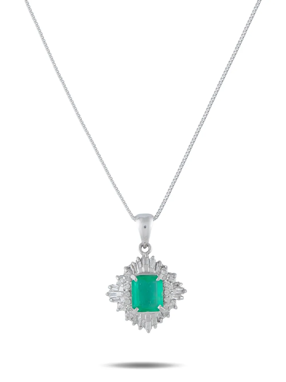 LB Exclusive diamond and emerald necklace - Argento