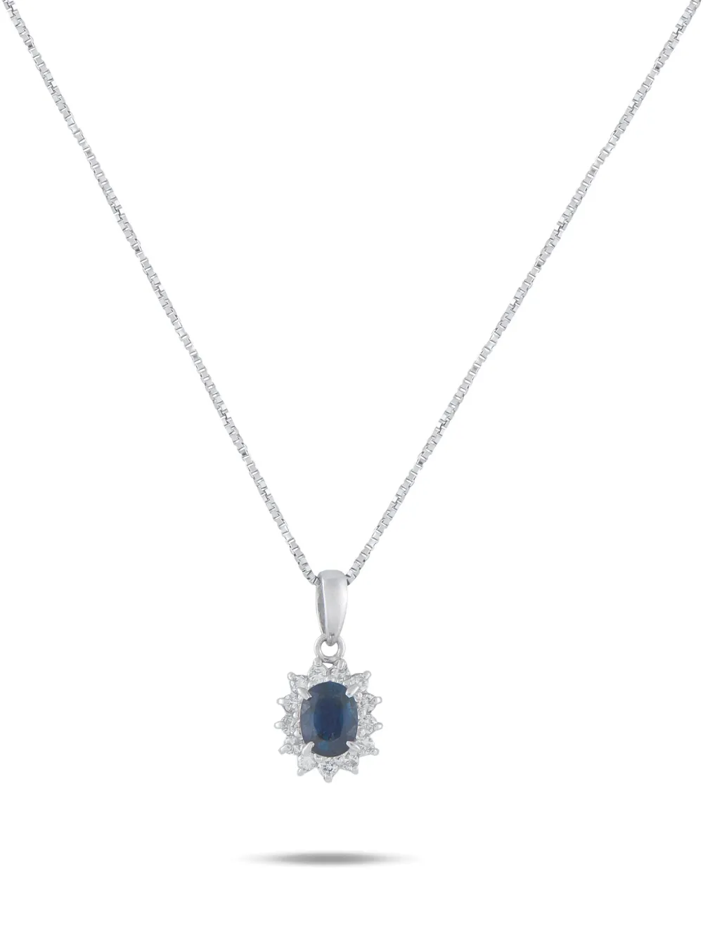 LB Exclusive sapphire and diamond pendant necklace - Argento