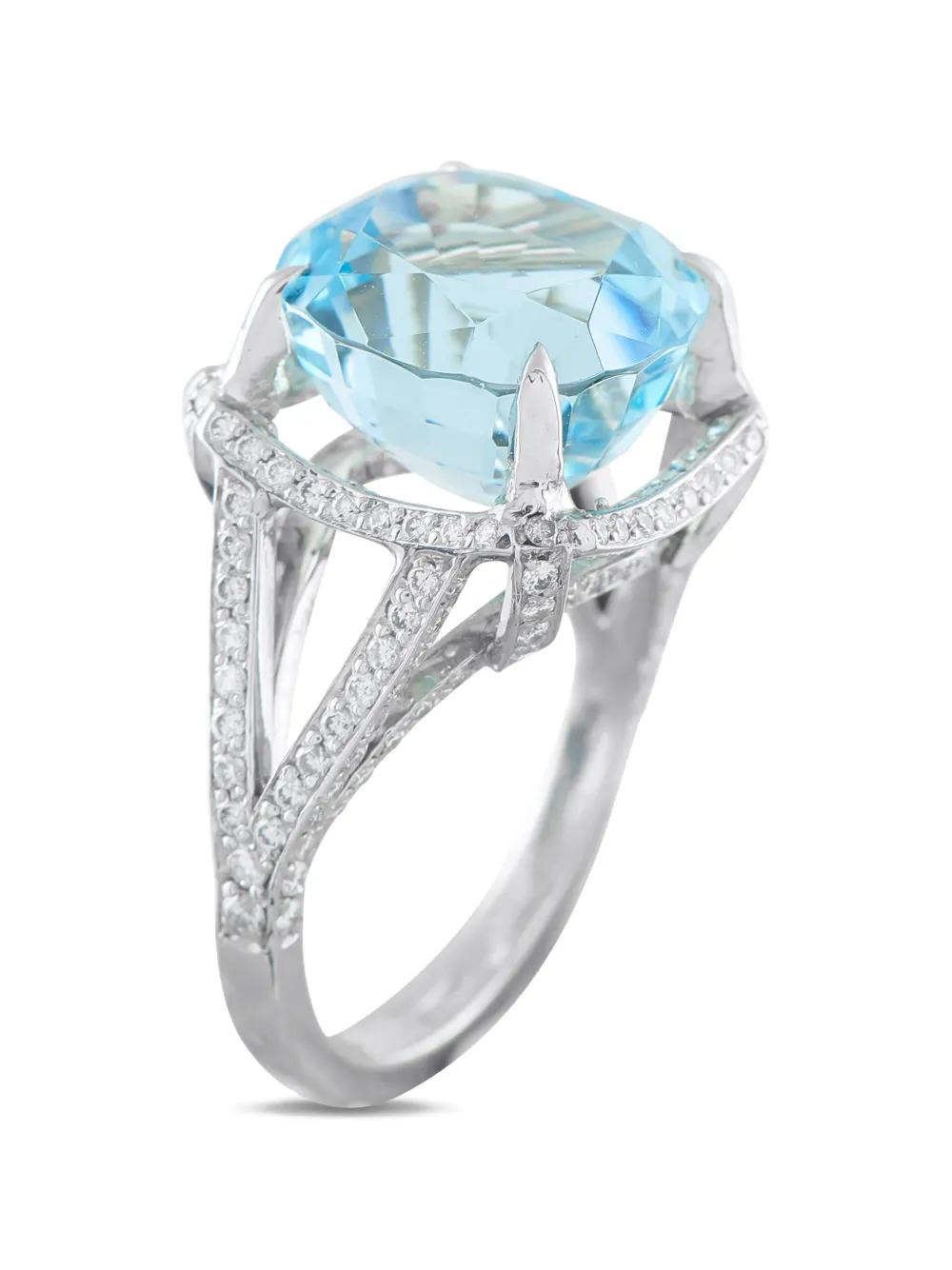 LB Exclusive aquamarine and diamond ring - Argento