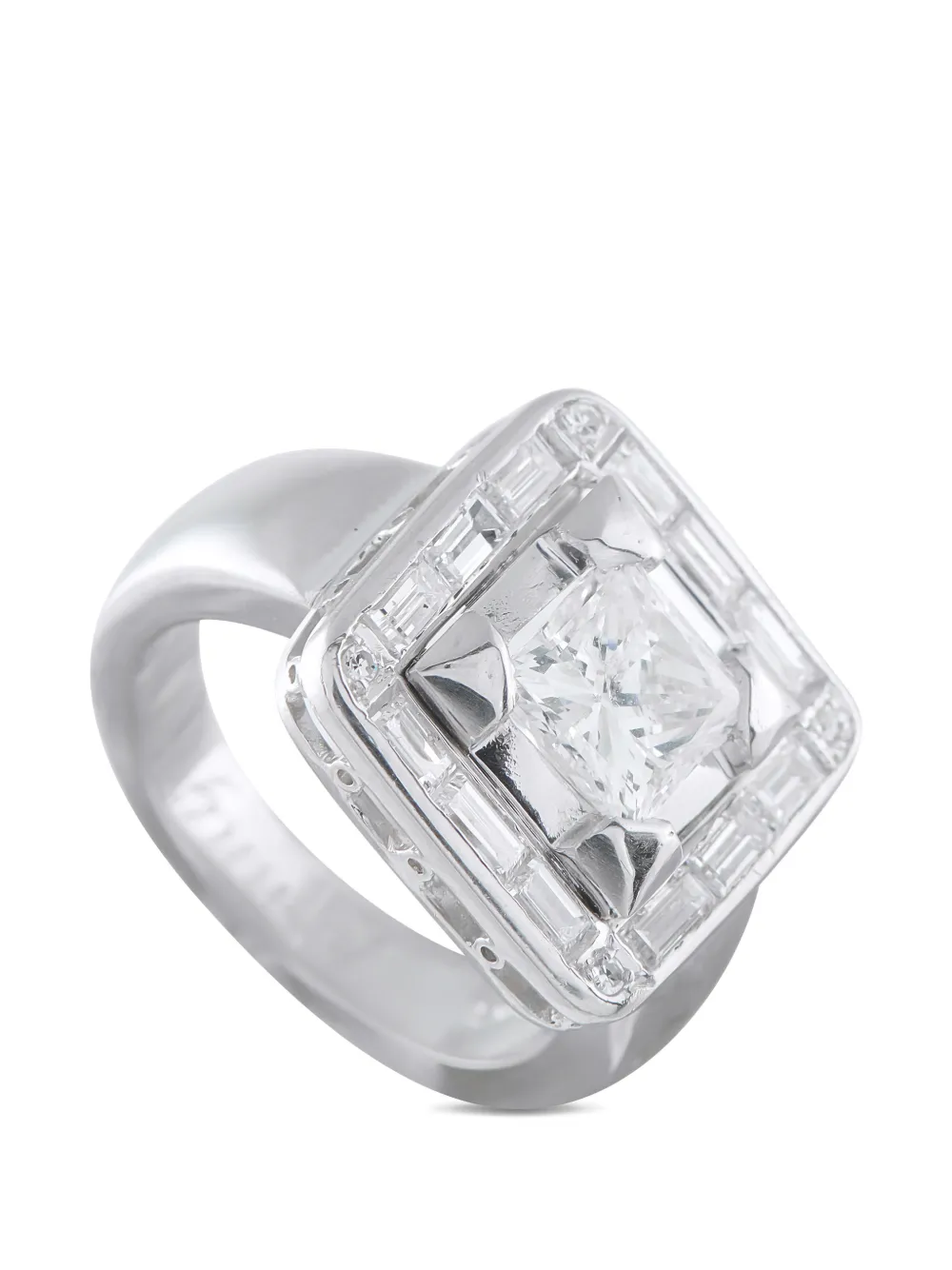 LB Exclusive diamond square ring - Argento