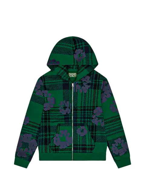 Denim Tears hoodie zippé à carreaux