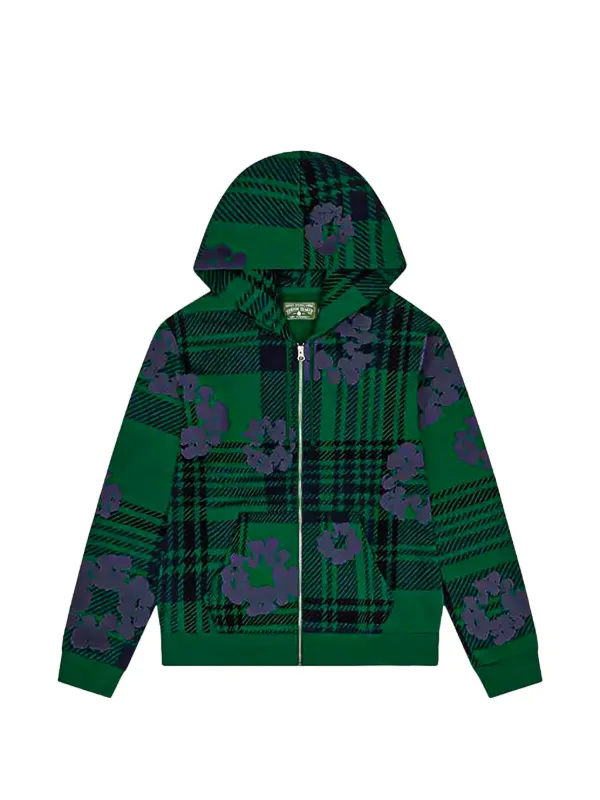 Denim Tears チェック ジップパーカー | グリーン | FARFETCH JP